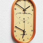 Digital Dual Time Zone Wall Clock