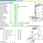 Reinforced Concrete Retaining Wall Design Spreadsheet