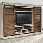 Savannah 5 Piece Sliding X Barn Door Entertainment Wall Unit