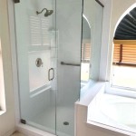 Shower Door With Half Wall Glass