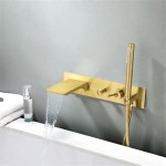 Wall Mounted Tub Filler With Hand Shower