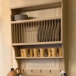 Wall Mounted Wooden Plate Racks For Kitchens