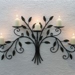 Wrought Iron Wall Art With Candle Holder